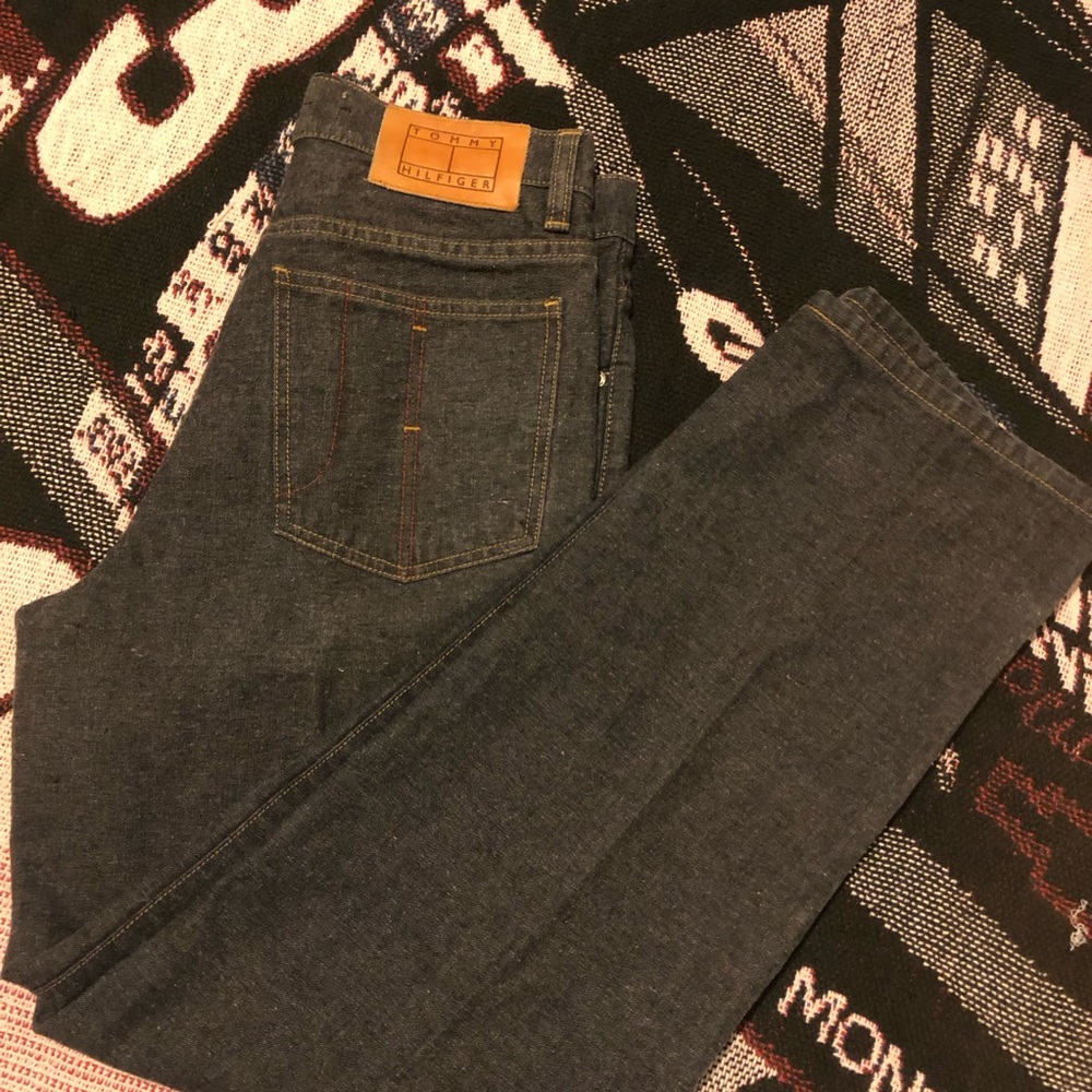 Tommy Hilfiger Men's Dark Blue Straight-Leg Jeans